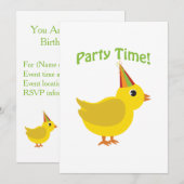 Party Time! Uitnodigingen van Chick Party (Voorkant / Achterkant)