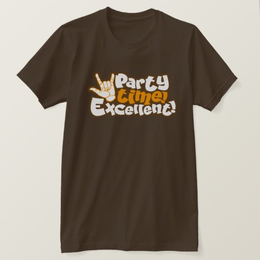 Party Time! Uitstekend! Retro 90s Quote Typografie T-shirt (Design voorkant)