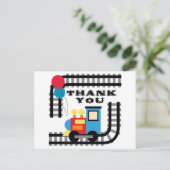 Party Time Verjaardagstrein Dank u Briefkaart (Staand voorkant)