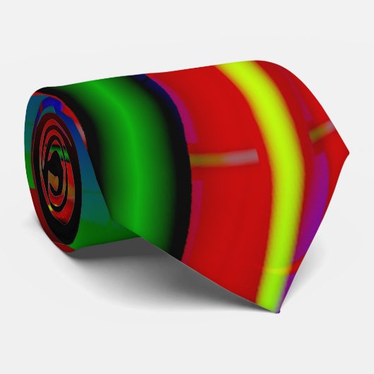 Party Tonight Fine Fractal Art Stropdas (Opgerold)