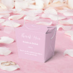Party Treat Favoriet Box Bedankdoosjes<br><div class="desc">Deze partij gunst box wordt getoond in een elegante mauve kleur. Pas dit item aan en wijzig de voorbeeldtekst in de jouwe. Tip: Voeg gewoon je geweldige lekkernijen toe en voeg wat feestelijk lint toe.</div>