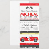 PARTY UITNODIGING AUTOCONCURRENTIE (Voorkant / Achterkant)