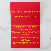 Party uitnodiging kaart leuke berichten gemengde k (Binnen)