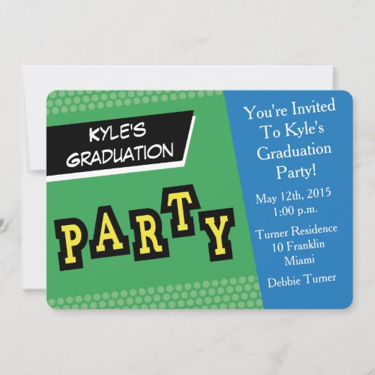 Party Uitnodiging - Kleurrijke Plezier (Voorkant)