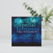 Party Under the Stars Uitnodiging (Staand voorkant)