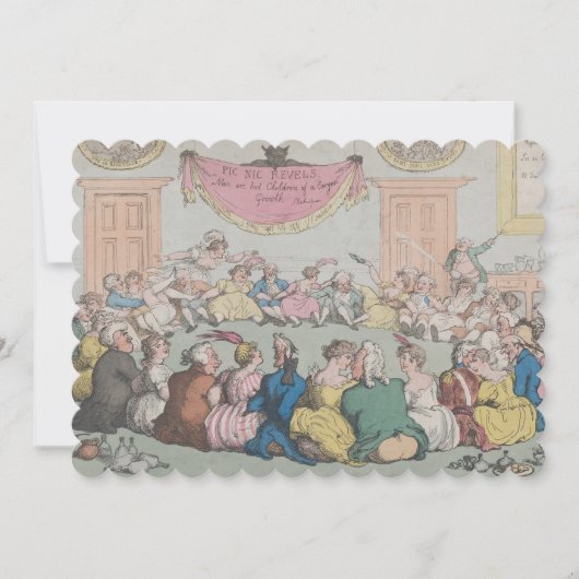 Party - Vlakke Uitnodigingsgrootte 12,7 cm x 17,8 Save The Date (Voorkant)