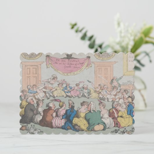 Party - Vlakke Uitnodigingsgrootte 12,7 cm x 17,8 Save The Date (Staand voorkant)