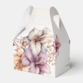 Party Waterverf Boho Roze Bloemen Elegant Bedankdoosjes (Achterkant)