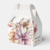 Party Waterverf Boho Roze Bloemen Elegant Bedankdoosjes (Voorkant Zijde)