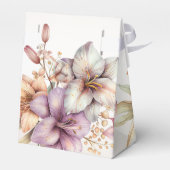 Party Waterverf Boho Roze Bloemen Elegant Bedankdoosjes (Achterkant)