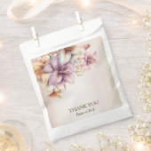 Party Waterverf Boho Roze Bloemen Elegant Bedankzakje (Geknipt)