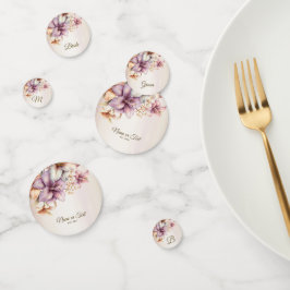 Party Waterverf Boho Roze Bloemen Elegant Confetti