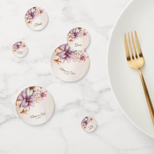 Party Waterverf Boho Roze Bloemen Elegant Confetti (Groep)