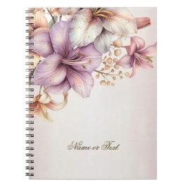 Party Waterverf Boho Roze Bloemen Elegant Notitieboek