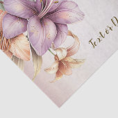 Party Waterverf Boho Roze Bloemen Elegant Stijlvol Tissuepapier (Detail)
