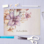 Party Waterverf Boho Roze Bloemen Elegant Stijlvol Tissuepapier (Craft)