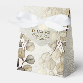 Party Waterverf Golden Eucalyptus Foliage Shiny Bedankdoosjes