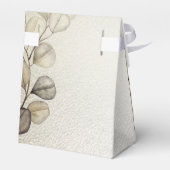 Party Waterverf Golden Eucalyptus Foliage Shiny Bedankdoosjes (Achterkant)