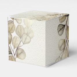 Party Waterverf Golden Eucalyptus Foliage Shiny Bedankdoosjes