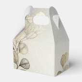 Party Waterverf Golden Eucalyptus Foliage Shiny Bedankdoosjes (Achterkant)