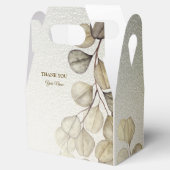 Party Waterverf Golden Eucalyptus Foliage Shiny Bedankdoosjes (Geopend)