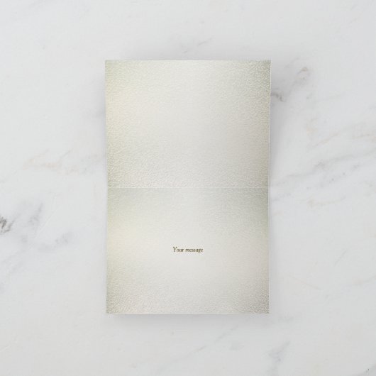 Party Waterverf Golden Eucalyptus Foliage Shiny Bedankkaart (Binnen)