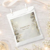 Party Waterverf Golden Eucalyptus Foliage Shiny Bedankzakje (Geknipt)