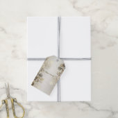 Party Waterverf Golden Eucalyptus Foliage Shiny Cadeaulabel (Met Touw)