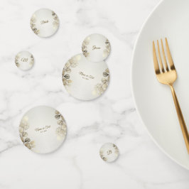 Party Waterverf Golden Eucalyptus Foliage Shiny Confetti