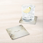 Party Waterverf Golden Eucalyptus Foliage Shiny Kartonnen Onderzetters (Insitu)