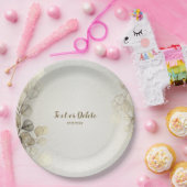 Party Waterverf Golden Eucalyptus Foliage Shiny Papieren Bordje (Feest)