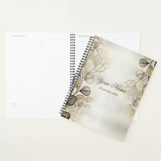 Party Waterverf Golden Eucalyptus Foliage Shiny Planner (Display)