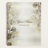 Party Waterverf Golden Eucalyptus Foliage Shiny Planner (Voorkant)