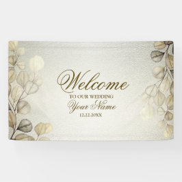Party Waterverf Golden Eucalyptus Foliage Shiny Spandoek