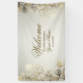 Party Waterverf Golden Eucalyptus Foliage Shiny Spandoek (Verticaal)