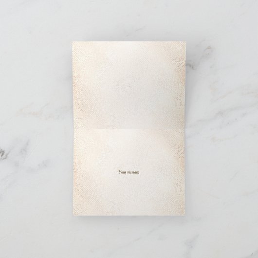 Party Waterverf Perzik Witte Bloemen Elegant Bedankkaart (Binnen)