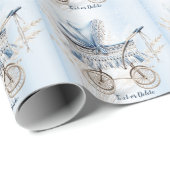 Party Waterverf Schattige Classic Baby Kinderwagen Cadeaupapier (Rol Hoek)