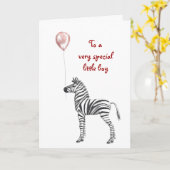 Party Zebra Boys Verjaardag Kaart (Gele Bloem)