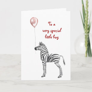 Party Zebra Boys Verjaardag Kaart