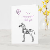 Party Zebra Girls Verjaardag Kaart (Gele Bloem)