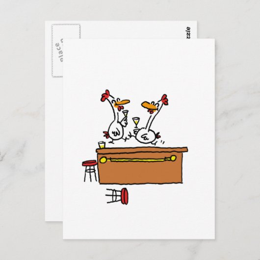 Partychick Briefkaart (Voorkant / Achterkant)