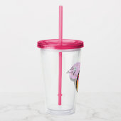 Partycocktail paraplu gepersonaliseerd acryl drinkbeker (Rechts)