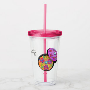 Partycocktail paraplu gepersonaliseerd acryl drinkbeker