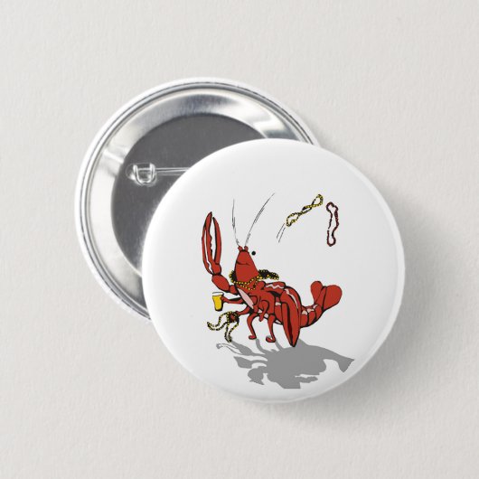 Partydad Crawfish Ronde Button 5,7 Cm (Voorkant /achterkant)