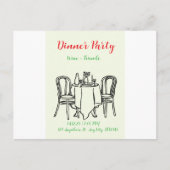 partydiner feestdagenkaart (Voorkant)