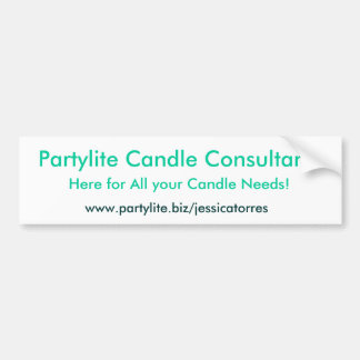 Partylite Candle Consultant, hier voor al uw ... Bumpersticker