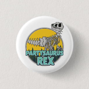 Partysaurus Rex Ronde Button 3,2 Cm
