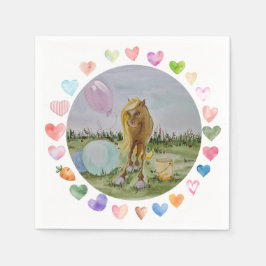 Partyservietten mit Pferdemotiv, Pony Party Servet