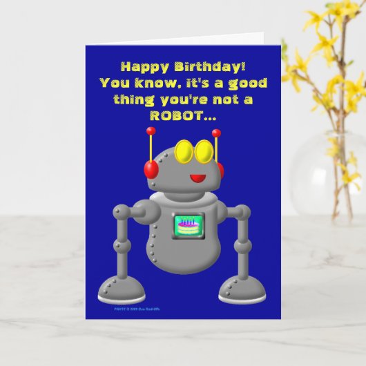 Partz "Fijne verjaardag!" Kaart (Gele Bloem)