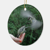 Parus major keramisch ornament (Links)